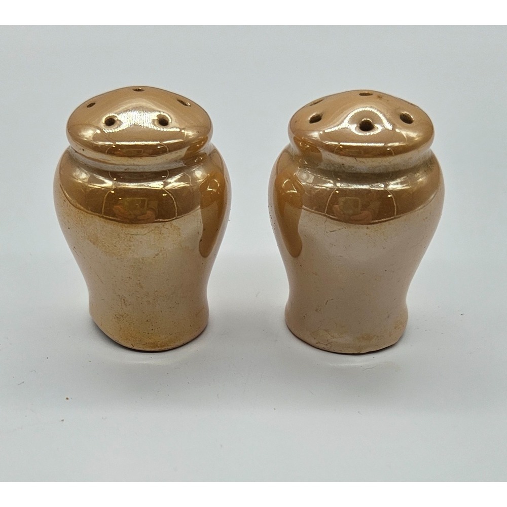 Vintage Lusterware Japan Ceramic Salt and Pepper Shakers Set Kitchen Table Decor